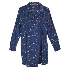 GAP Bird Print Navy Blue Maternity Legging‎ Tunic Top Dress, Small